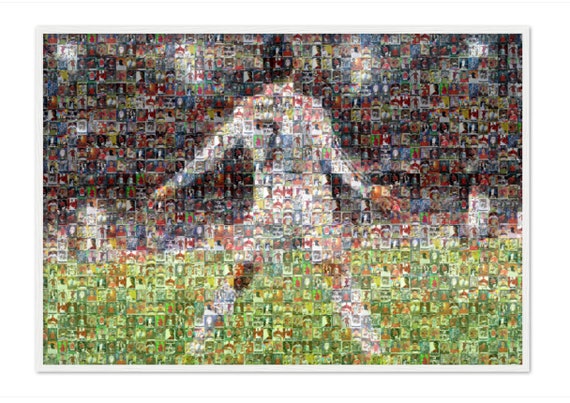 Cristiano Ronaldo Mosaic Wall Art Print Made From His Card Images Tribute  to Ronaldo With This Print on Poster, Canvas, Aluminum, Acrylic. - Etsy UK