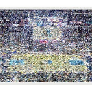 Impression d'art mural mosaïque Dallas Mavericks de l'American Airlines Center à partir d'images de cartes de joueur !