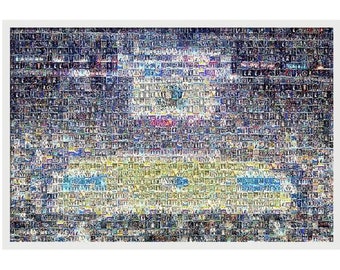 Dallas Mavericks Mosaic Wall Art Print of American Airlines Center made from Player Cards! Great Christmas Gift for Fans!