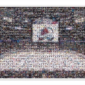 Impression d'art mural mosaïque Avalanche du Colorado représentant l'arène de balle à partir de plus de 350 images de cartes de joueur ! Cadeau pour la fête des pères et décoration de bureau/homme des cavernes !