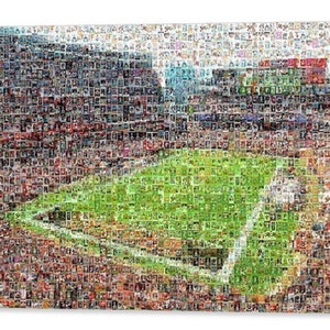 Impression d'art mural mosaïque Cleveland Browns du stade FirstEnergy de plus de 250 images ! Cadeau pour la fête des pères et décoration de bureau/homme des cavernes !