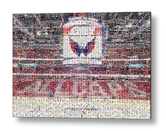 Washington Capitals Mosaic Wall Art Print of Capital One Arena from Player Card Images! Great Christmas Gift and Office/Man Cave Decor!