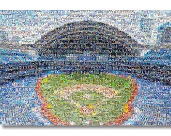 Arte mural en Toronto: Mosaico del Rogers Centre - Collage de tarjetas de jugadores - ¡Regalo para el Día del Padre!