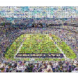 Impression d'art mural en mosaïque des Ravens de Baltimore de M&T Park à partir de plus de 220 images de cartes de joueur ! Cadeau pour la fête des pères et décoration de bureau/homme des cavernes !
