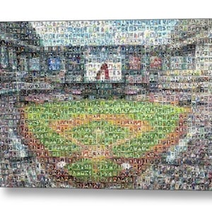 Impression d'art mural mosaïque Diamondbacks de l'Arizona du stade State Farm d'Images de cartes de joueur ! Cadeau pour la fête des pères et décoration de bureau/homme des cavernes !