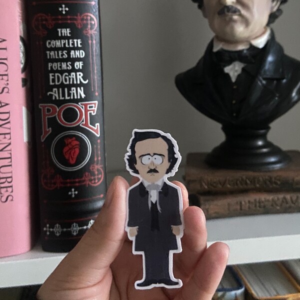 Edgar Allan Poe "Enjoy Your Insanity" Bumper Sticker - Vinyl Decal, 5 Inches, Waterproof - View #6
