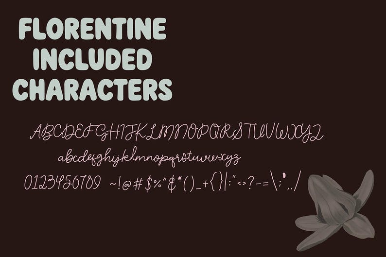 FLORENTINE Font. OTF Format. Script Cursive Planner Handwriting Font ...