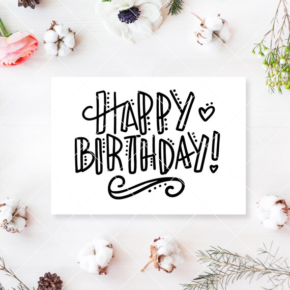 Download Instant Svg Dxf Svg Happy Birthday Svg Cut File Bday Svg Etsy