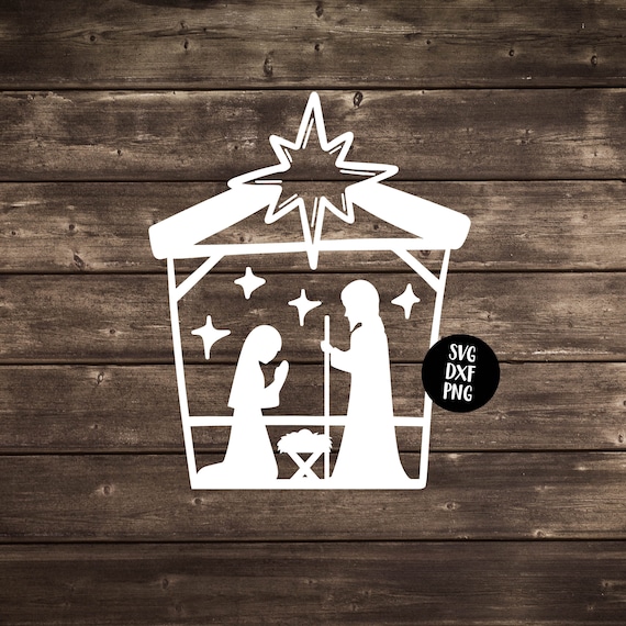 Download Instant Svg Dxf Png Hand Drawn Nativity Scene Svg Cut File Etsy