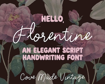 FLORENTINISCHE Schriftart. OTF-Format. Planer Schreibschrift Schriftart - Vintage - Luxus - Goodnotes - Canva - Cricut Schriftarten - Handschriftliche Schriftarten