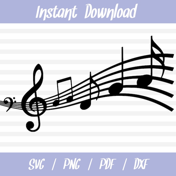 Music Notes SVG // Music PNG // Music Notes Cut File