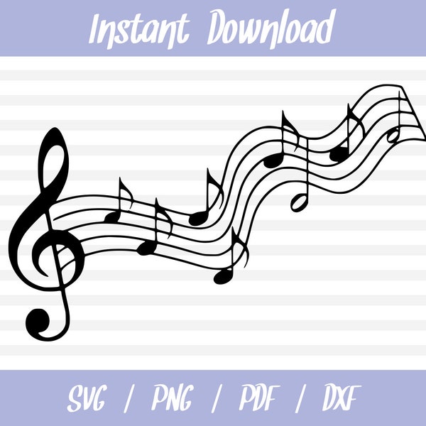 Music Notes SVG // Music PNG // Music Notes Cut File // Music Notes Clip Art