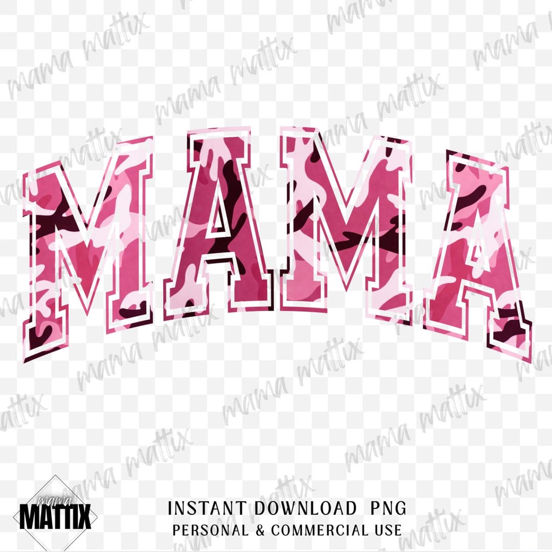 Pink Camo Mama PNG // Mama Sublimation Design // Digital Download - Etsy