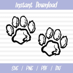 Berglöwe Pfotenabdruck SVG // Cougar Paw SVG // Hundepfote PNG