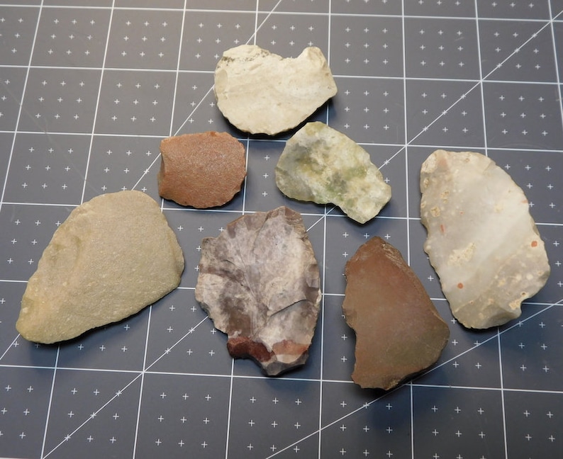 Knapping Patterns Native American Stone Scrapers, Authentic Prehistoric Artifacts ...