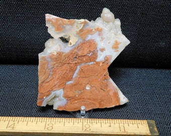 Rare Youngite Agate Polished Specimen and Rough Slab Collector's Package, Wyoming