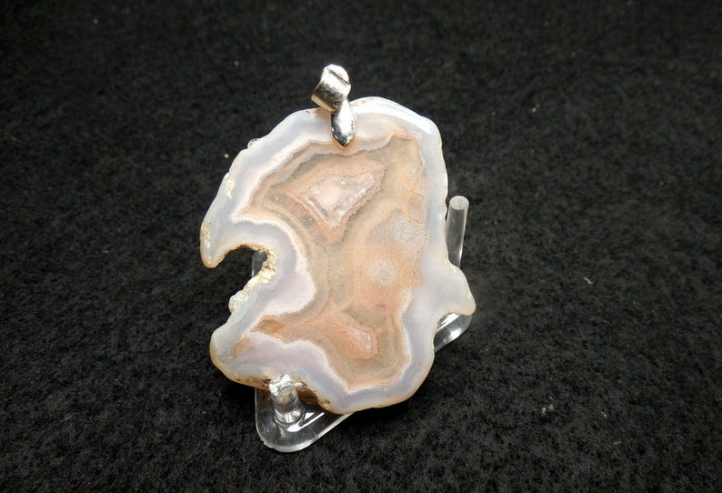 Laguna Agate Pendant Cabochon Jewelry image 1