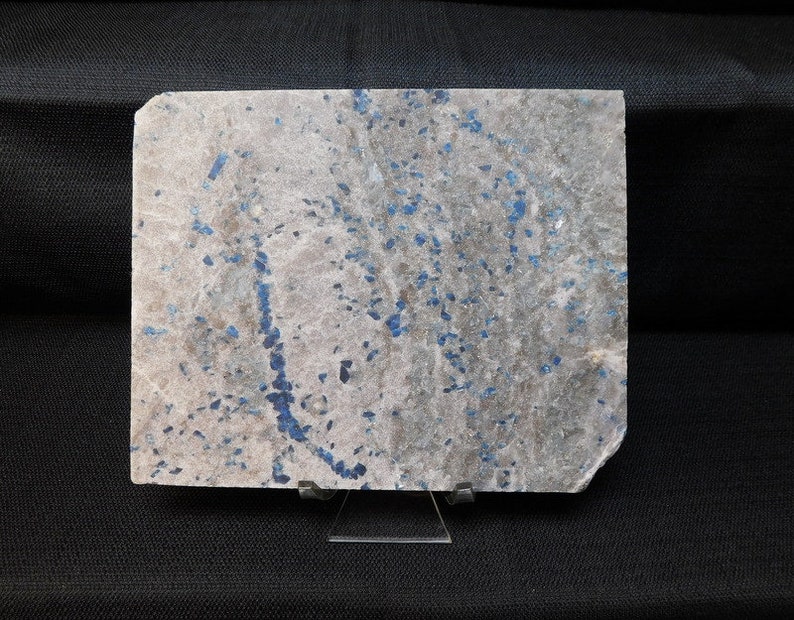 Lazulite Kyanite Rough Georgia Top Quality Collector Slabs Pyrite in Quartz Matrix from Graves Mountain