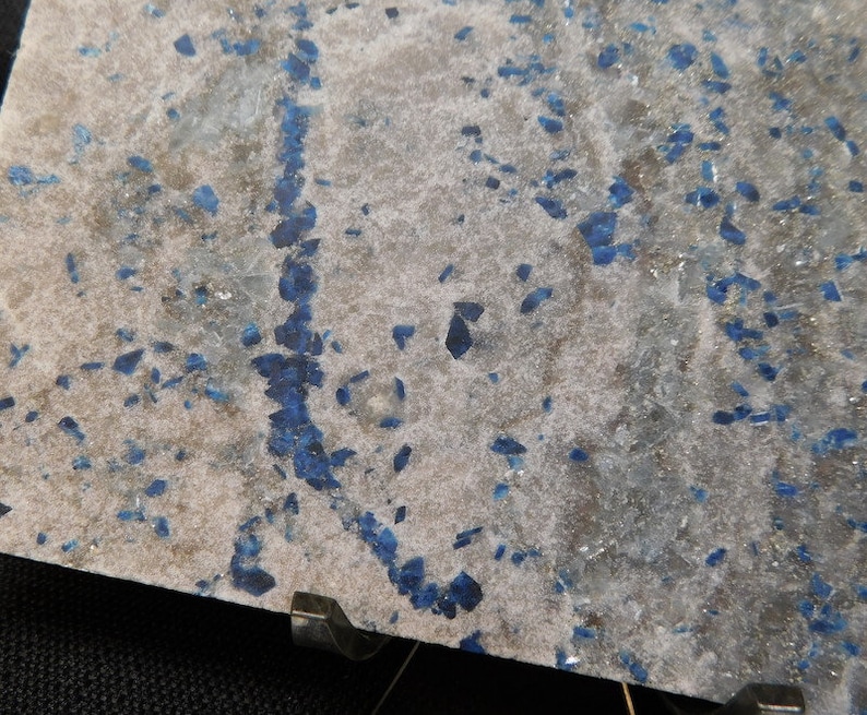 Lazulite Kyanite Rough Georgia Top Quality Collector Slabs Pyrite in Quartz Matrix from Graves Mountain