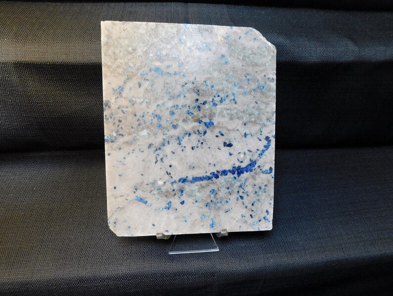 Lazulite Kyanite Rough Georgia Top Quality Collector Slabs Pyrite in Quartz Matrix from Graves Mountain