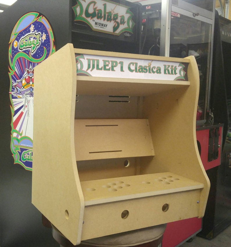 Easy to Assemble LVL19C Clasica 1 or 2 Player Bartop Arcade Cabinet diy Kit w Marquee Holder Flat pack mdf HAPP style SHIPPING INCLUDED
