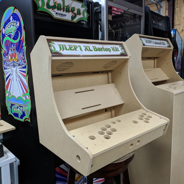 Arcade Cabinet Kit, Up to a 23in Screen, LVL23, DIY Arcade Machine, Video Game Cabinet Kit, Bartop, Table top, Sanwa Style, Easy to Assemble