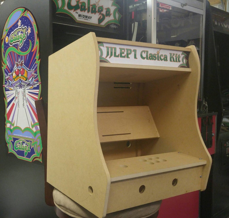 Easy to Assemble LVL19C Clasica 1 or 2 Player Bartop Arcade Cabinet diy Kit w Marquee Holder Flat pack mdf HAPP style SHIPPING INCLUDED