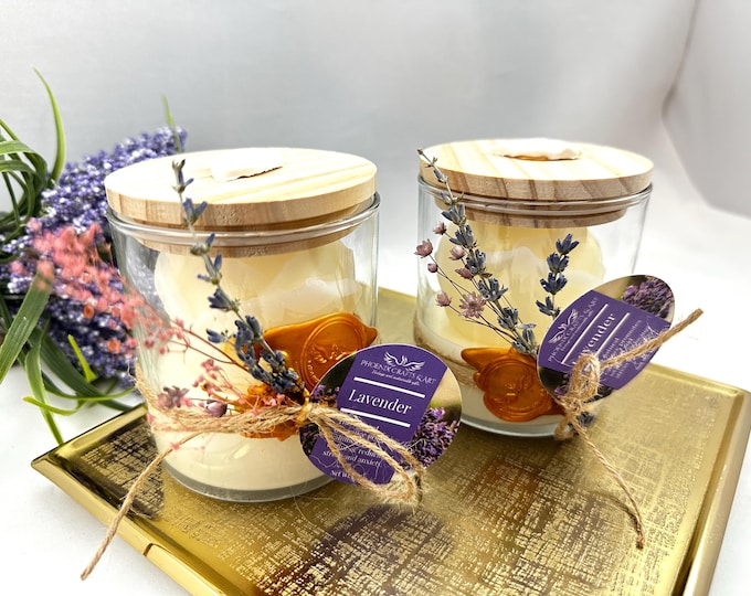 Featured listing image: Natural Soy Wax Rose Jar Candle