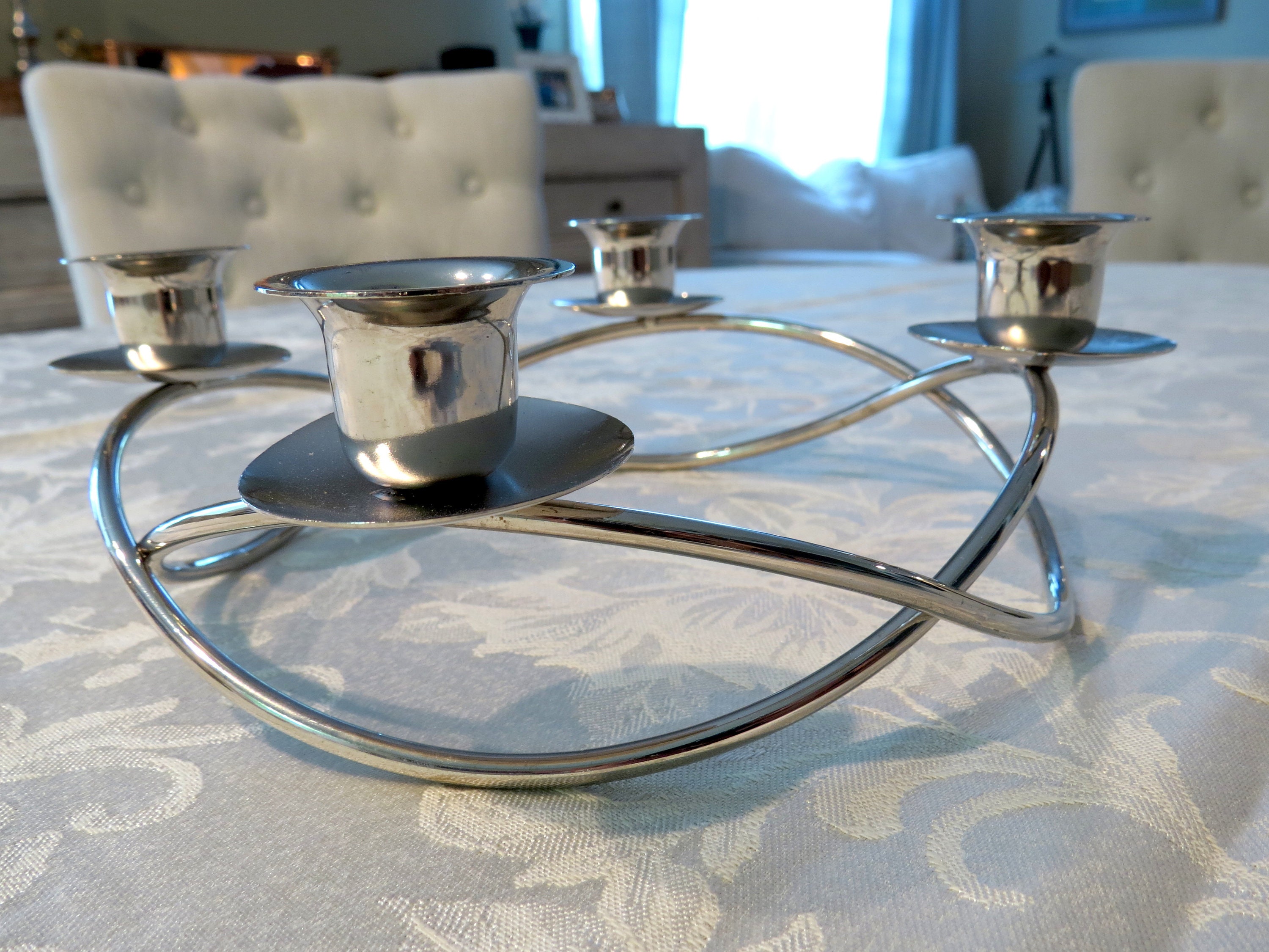 Round Danish Candle Holder for dinner or coffee table