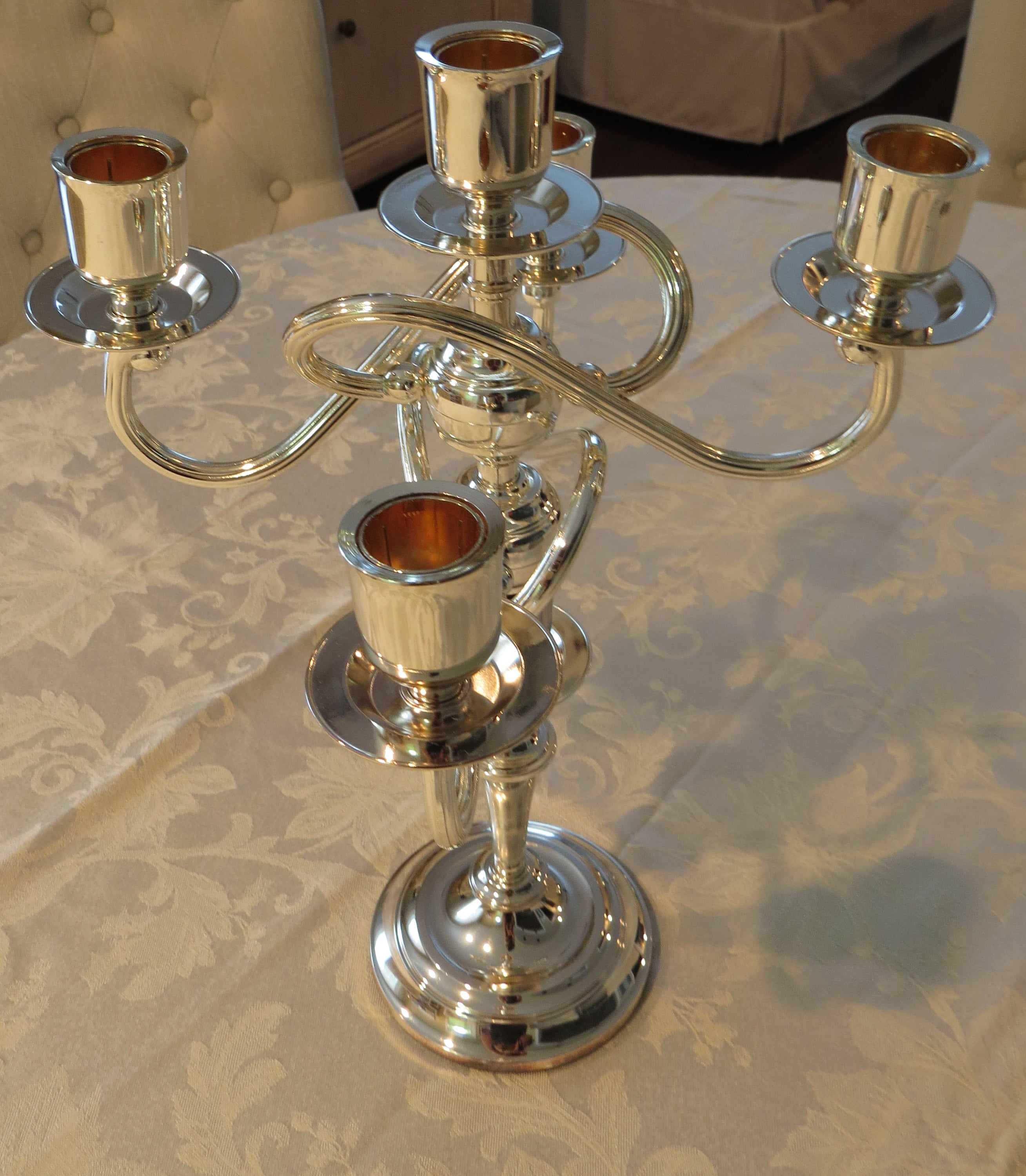 Victorian Style 5 Candles Holder Candelabrum for a fancy dining room