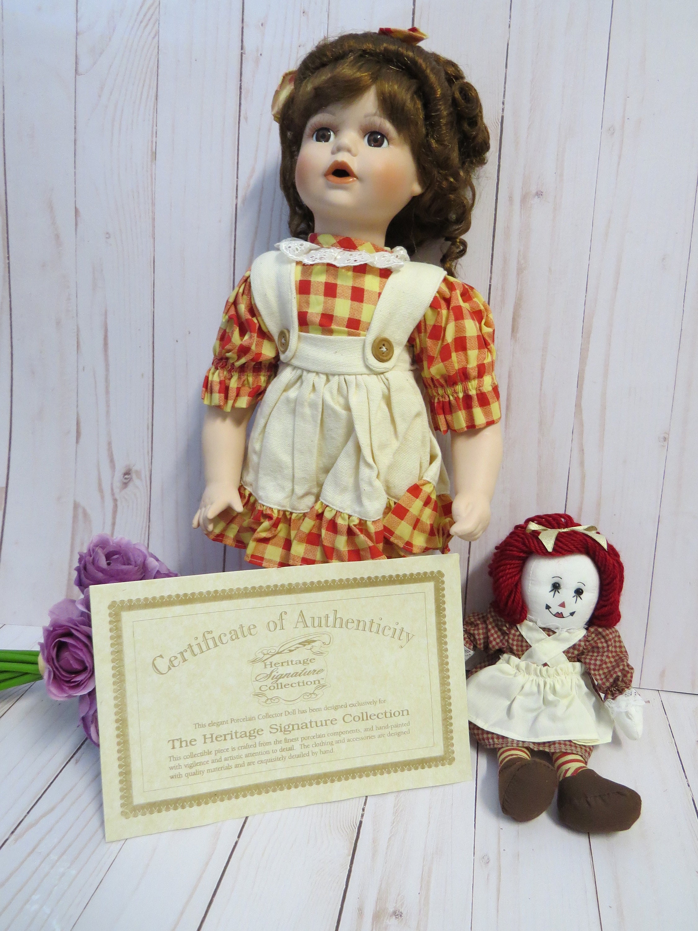 porcelain dolls with certificate of authenticity