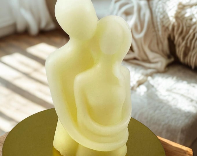 Featured listing image: Natural Bee Wax Couple Candle