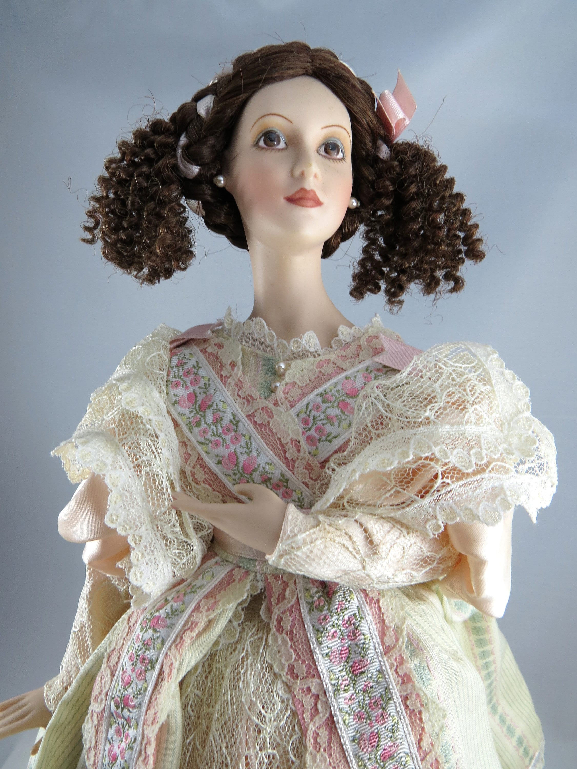 Collectible Victorian Franklin Heirloom Bisque Doll