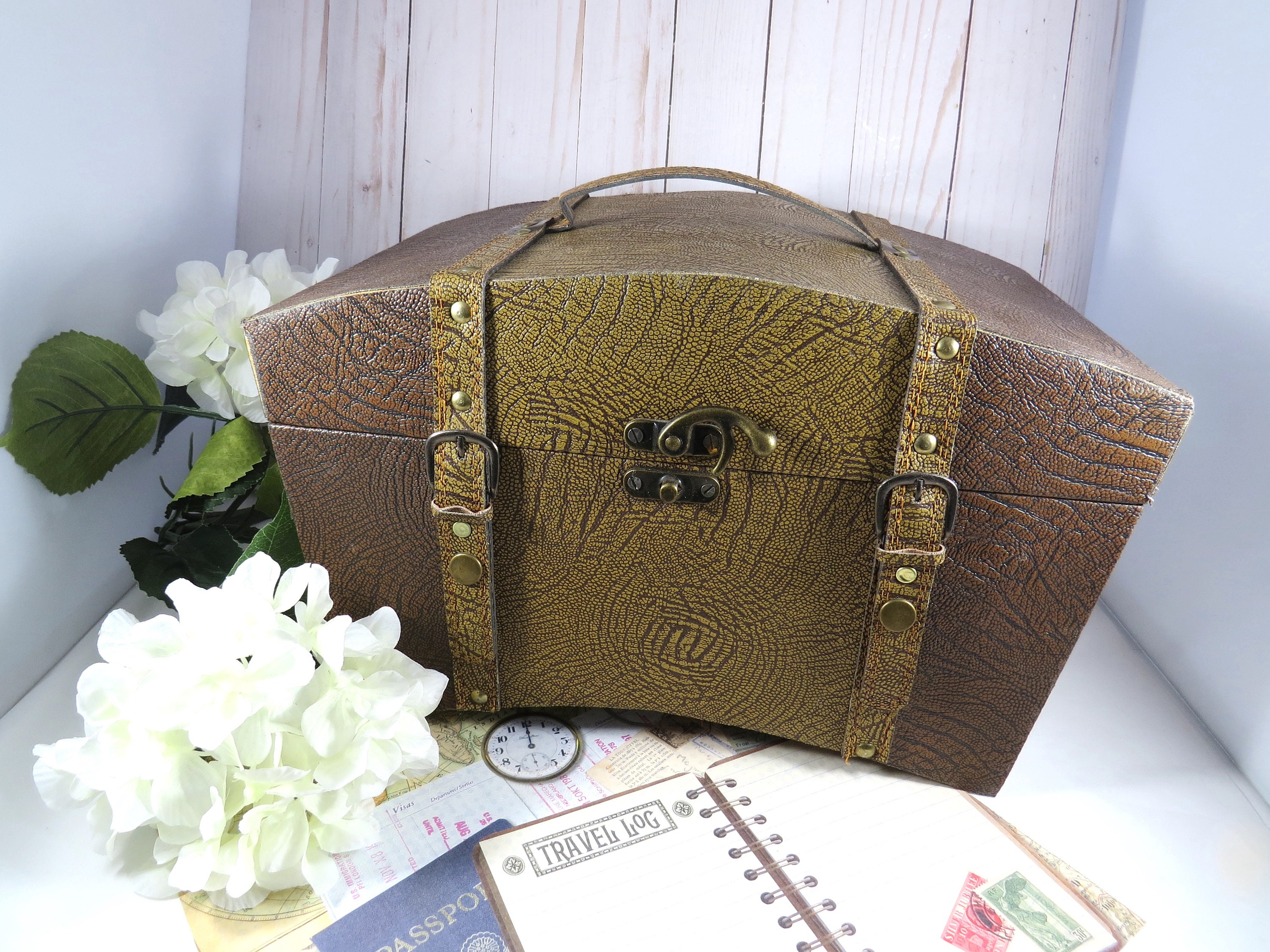 Vintage Wood Vanity or Sewig Case