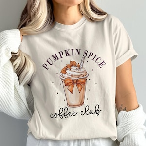 Pumpkin Spice Coffee Club Digital, Halloween PNG, Spooky Clipart, Autumn Graphic, Fall Printable, Coffee Lover Art, Coffee Club Png
