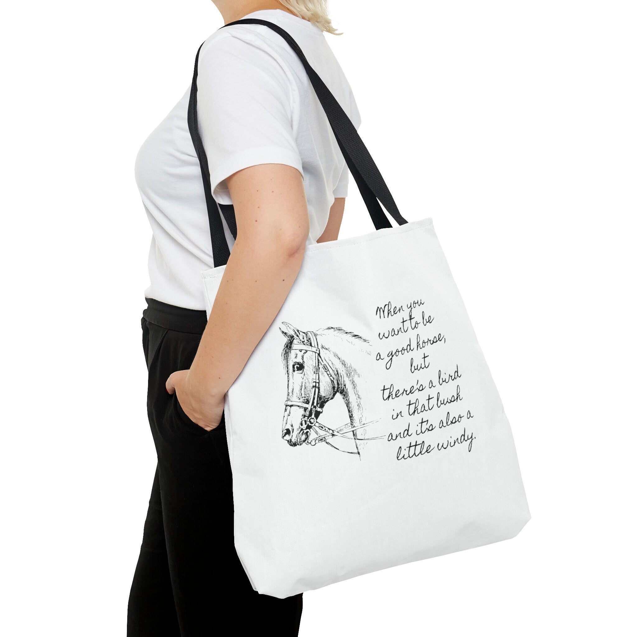 When You Want To Be A Good Horse Funny Tote Bag, Horse Work Bag, Horse Book Bag, Grocery Reusable Bag, Horse Rider Gift, Horse Craft Tote