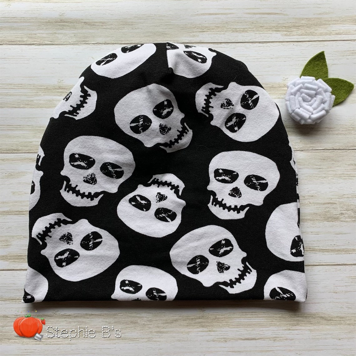Skulls Slouch Beanie Skull Beanie Skull Hat Beanie with Etsy