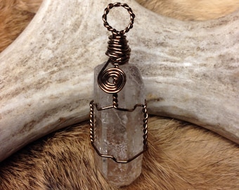 Draad gewikkeld natuurlijke Quartz punt