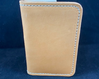 Natural Leather Vertical Wallet