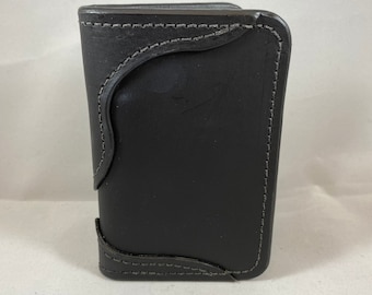 Western Vertical Wallet Black Leather