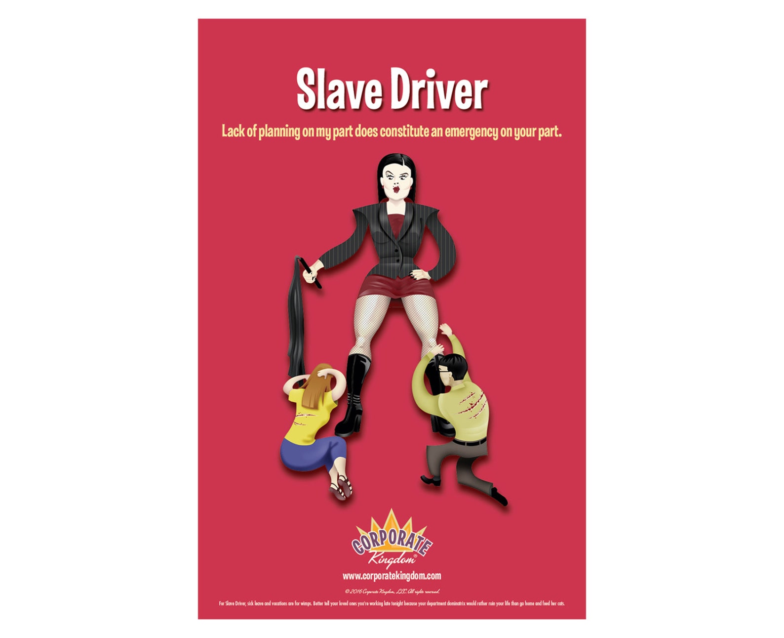 Slave Driver Poster by Corporate Kingdom® Etsy
