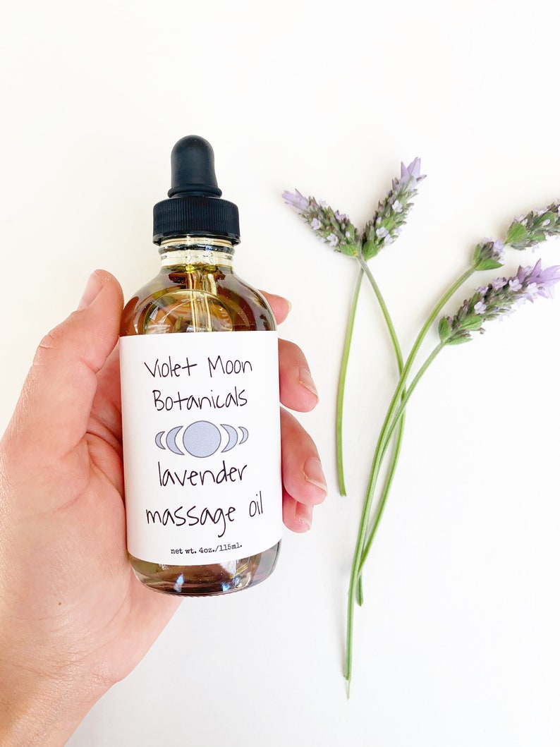 Lavender Massage Oil natural herbal infused hydrating body Etsy