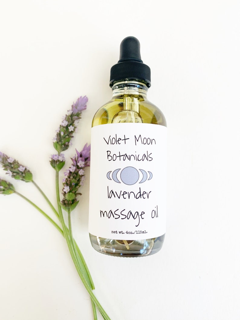 Lavender Massage Oil natural herbal infused hydrating body Etsy