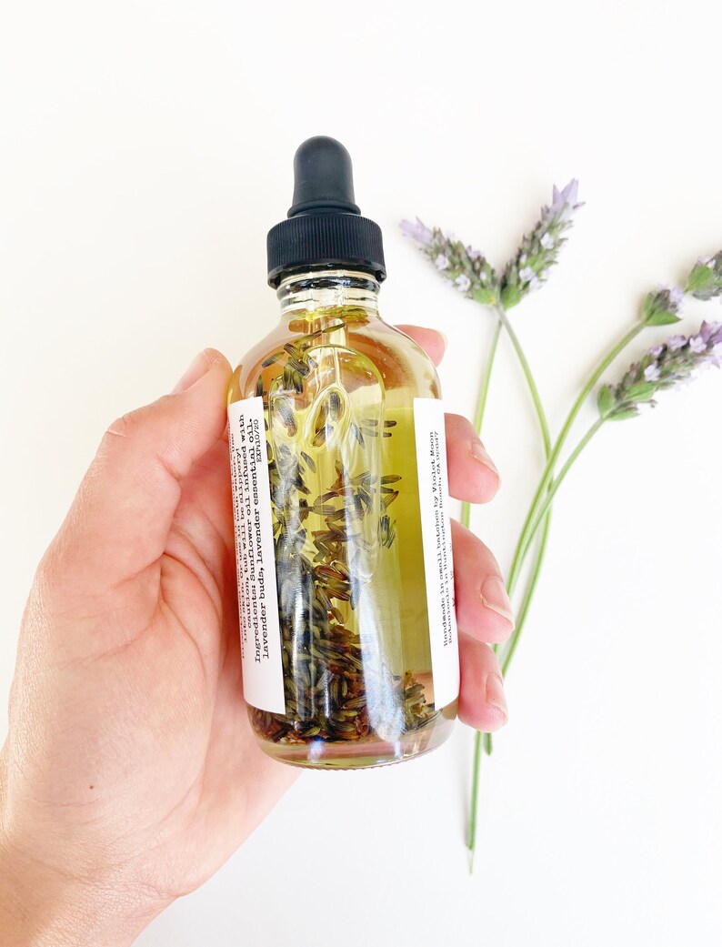 Lavender Massage Oil natural herbal infused hydrating body Etsy
