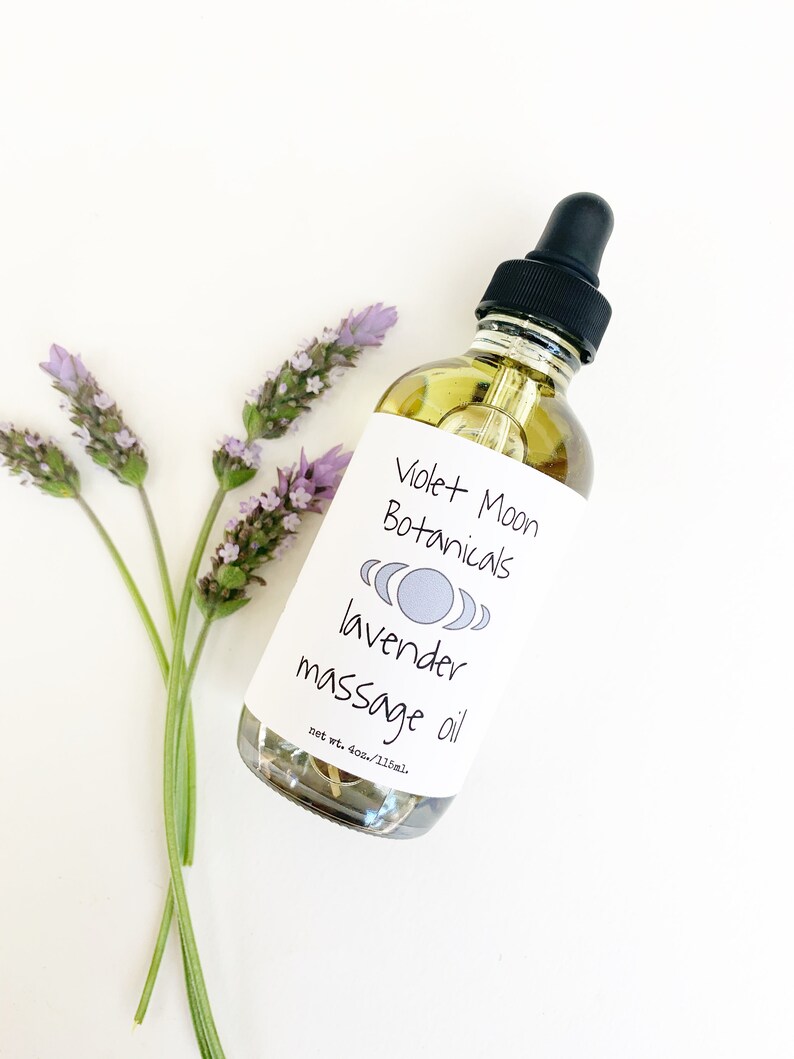 Lavender Massage Oil natural herbal infused hydrating body Etsy