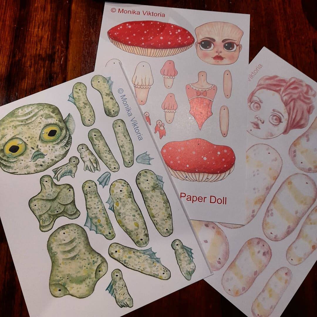 Swamp Creature Paper Doll Kit - Etsy