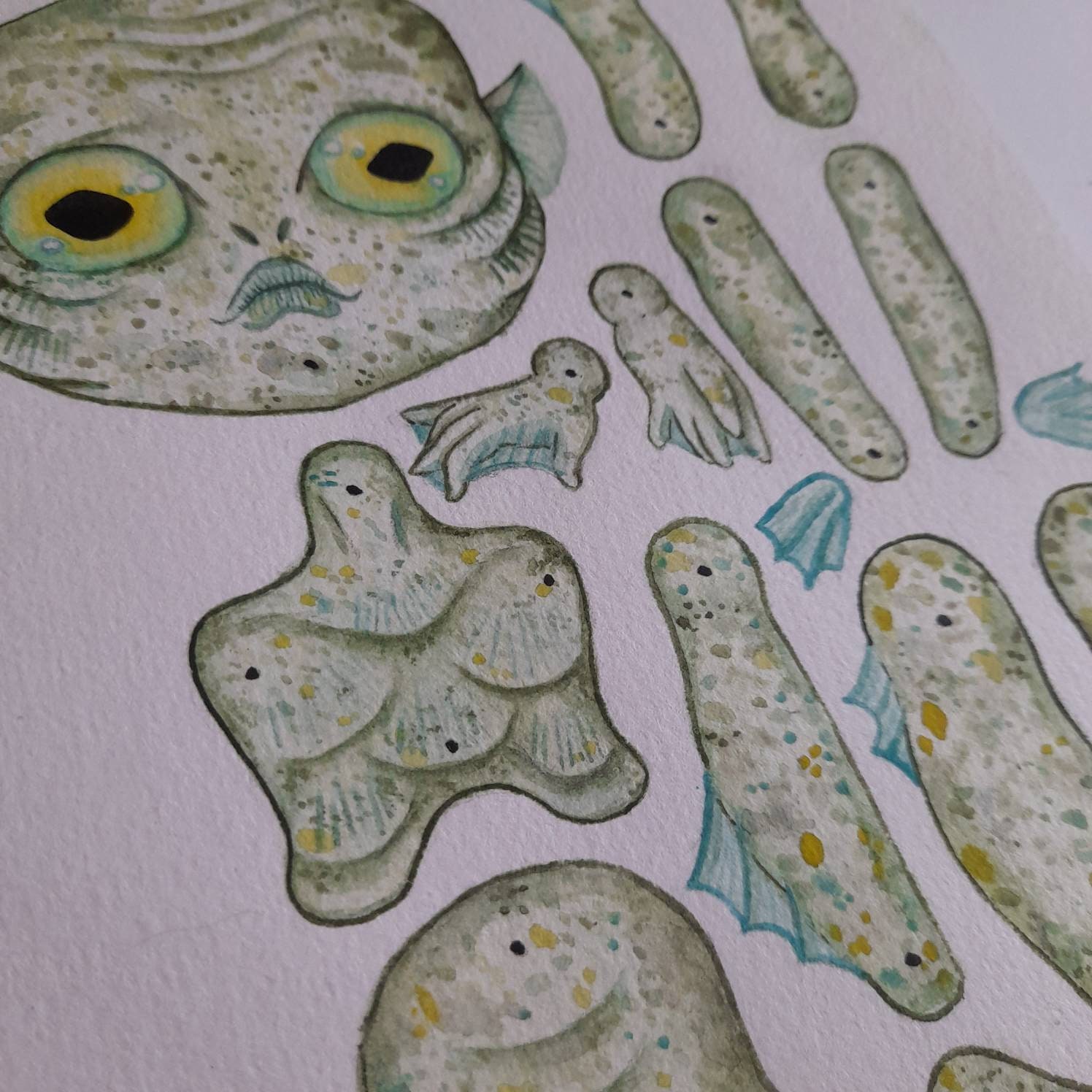 Swamp Creature Paper Doll Kit - Etsy