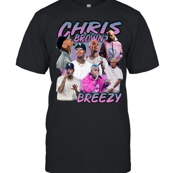 T-Shirt Vintage Chris Brown 11:11 Tour 2024 - 100% Coton, Tailles S à 3XL