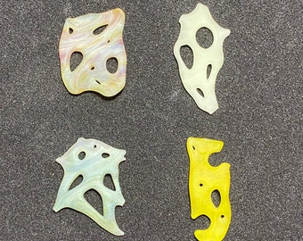 Sandblasted Glass Sea Glass Shatter Pendants