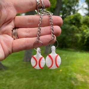 Baseball Glass Keychain